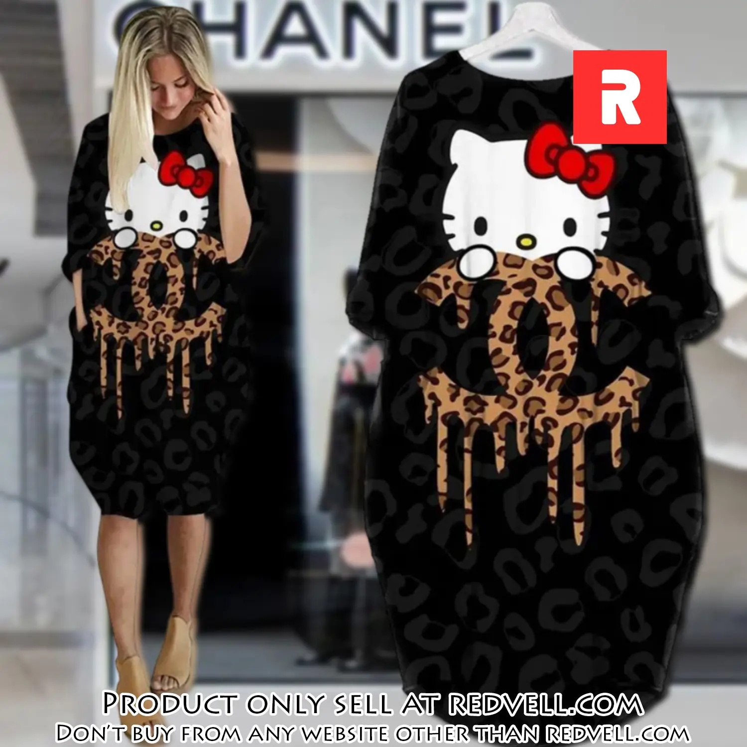 Chanel hello kitty batwing pocket dress luxury brand for women pd077 rv4839136